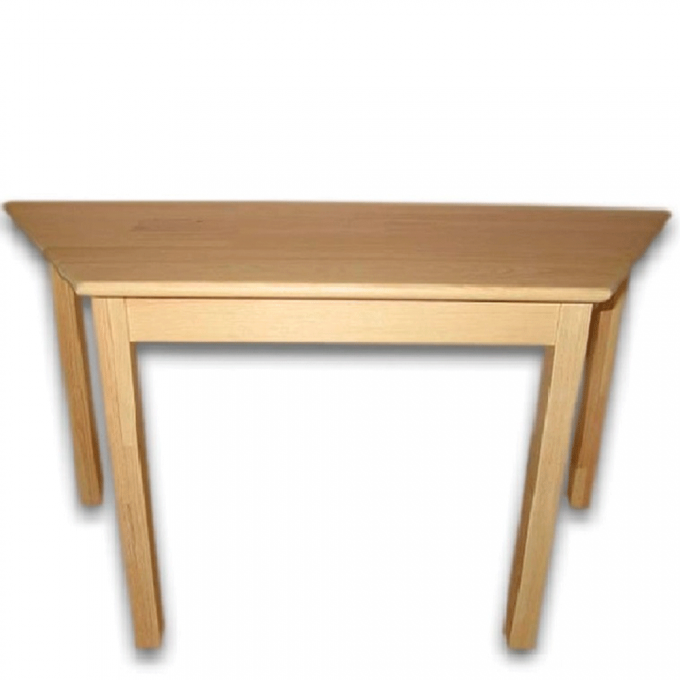 Children"s trapezoidal table made of natural wood