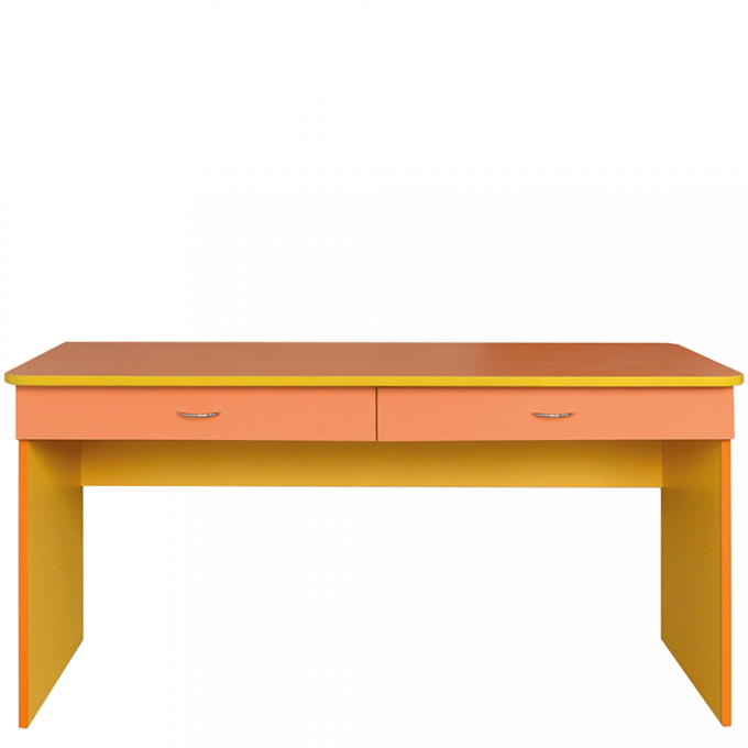 Double work table with drawers