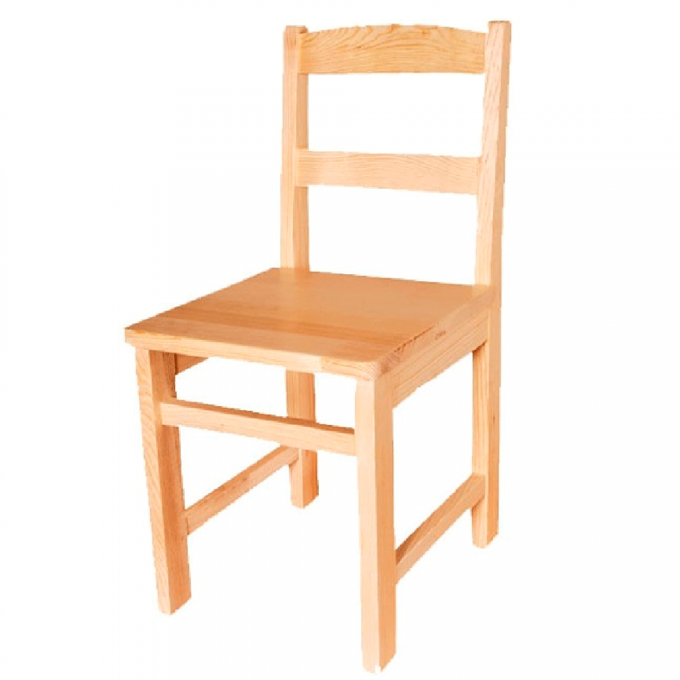 Children"s chair made of natural wood
