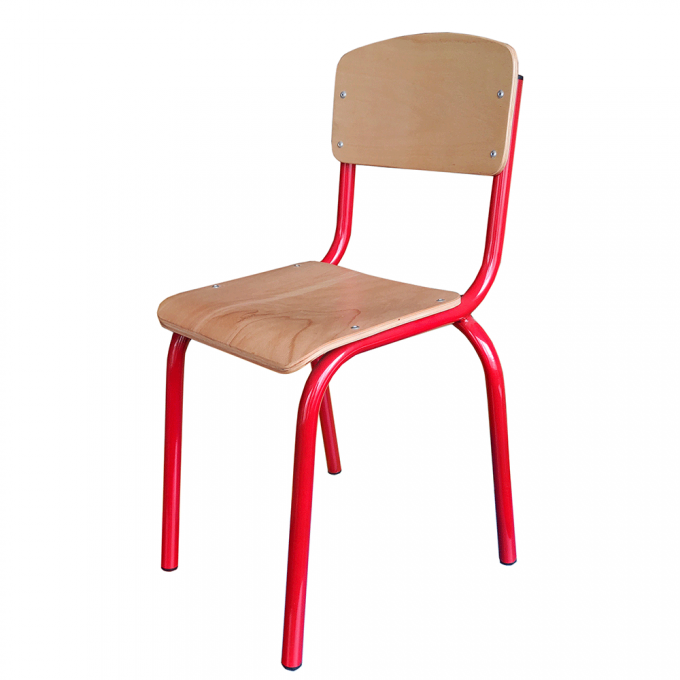 Children"s chair on a metal frame